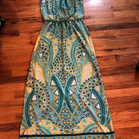 MSK maxi Dress NWT size 6 Teal - Picture 10 of 14